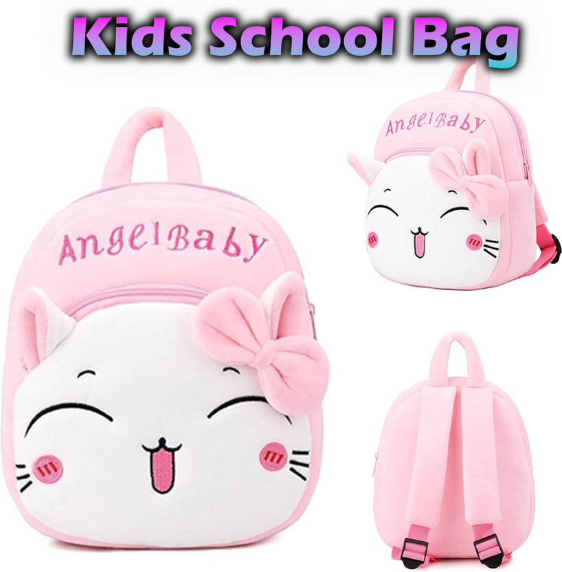 Safar Enterprises Angel Baby School Bag For Kid with Free Water Bottle for Nursery LKG Girls 12 L Backpack(Pink)