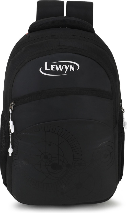 LEWYN School Backpacks For Secondary 4th Std. Plus Boys & Girls College Student Bags Waterproof School Bag(Black, 30 L)