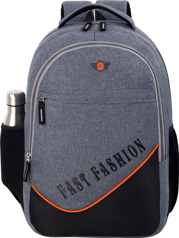 Fast Fashion Medium school college travel office bag 30 L Laptop Backpack(Grey, White)