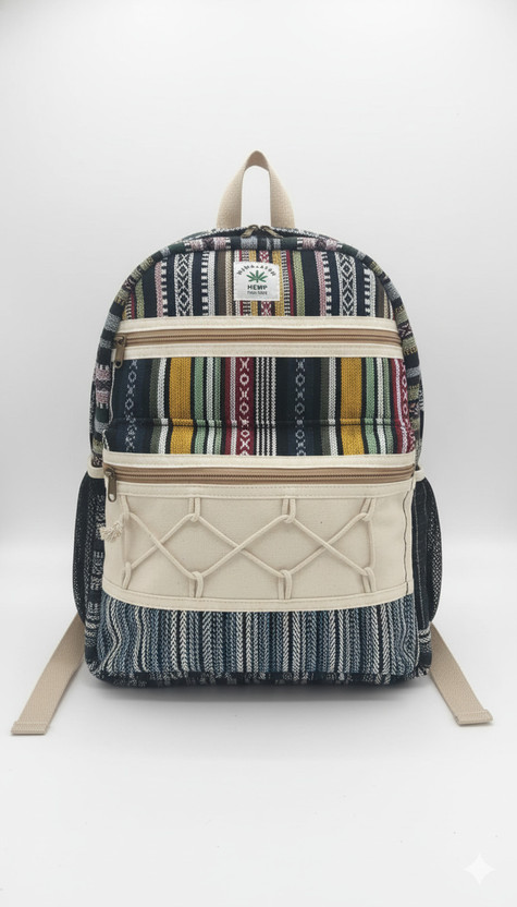 Mars Creation Medium 25 L Laptop Backpack Himalayan Hemp Laptop Bag Backpack/School bag 15 L Laptop Backpack(Multicolor)