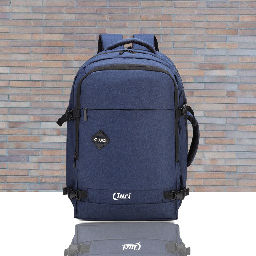 Cluci Laptop Backpack Unisex Travel Rucksack hiking fits upto 17.3 with Raincover 45 L Backpack(Blue)