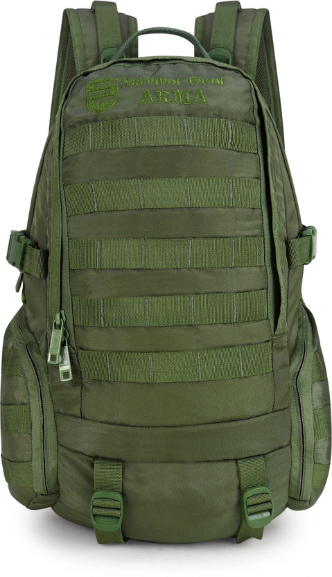 SURVIVOR GEAR arma backpack for Alfa Military and army with Large Capacity Multi-Pocket Design 25 L Backpack(Green)