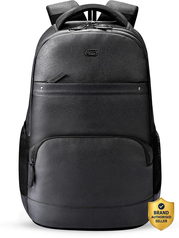 Gear Gear VINTAGE2 ANTI THEFT FAUX LEATHER 28 L Laptop Backpack(Black) - Flipkart Deal