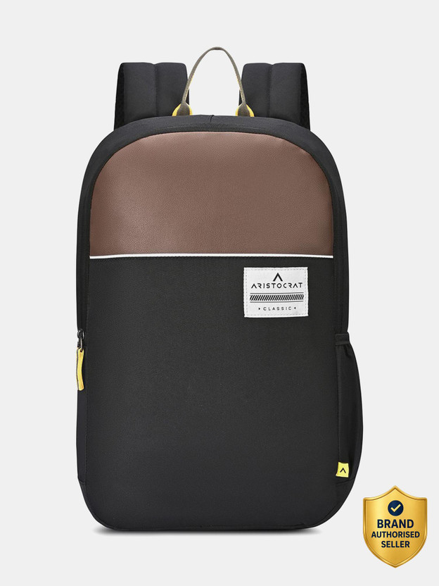 ARISTOCRAT 17 Inch Compatible Laptop Backpack | 2 Compartments with Side Bottle Pocket 25 L Laptop Backpack(Black)