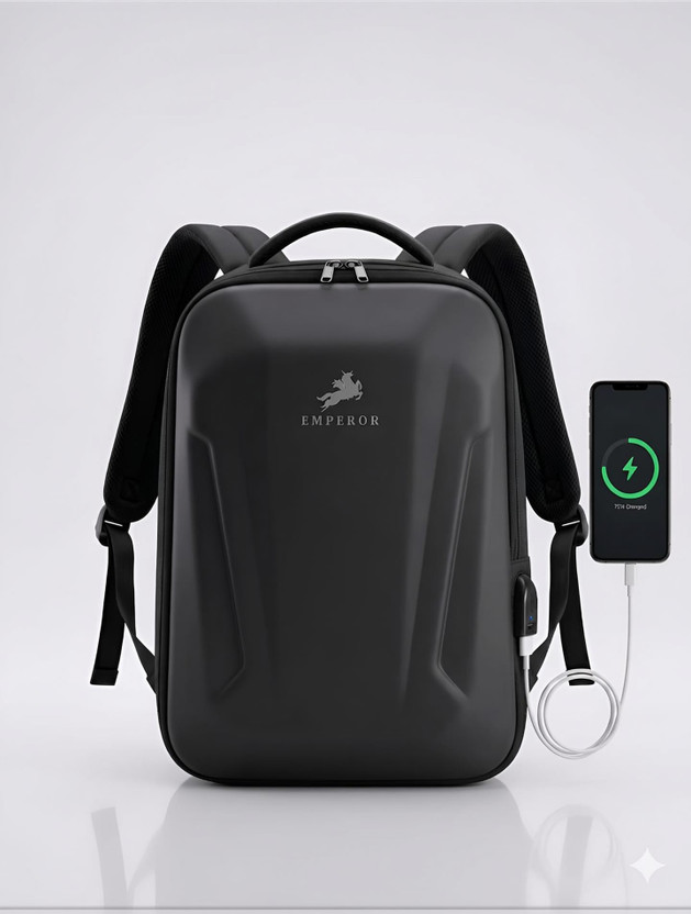 Emperor Anti-theft Laptop Backpack with USB Charging Port Business and Travel Bag 34 L Laptop Backpack(Black)