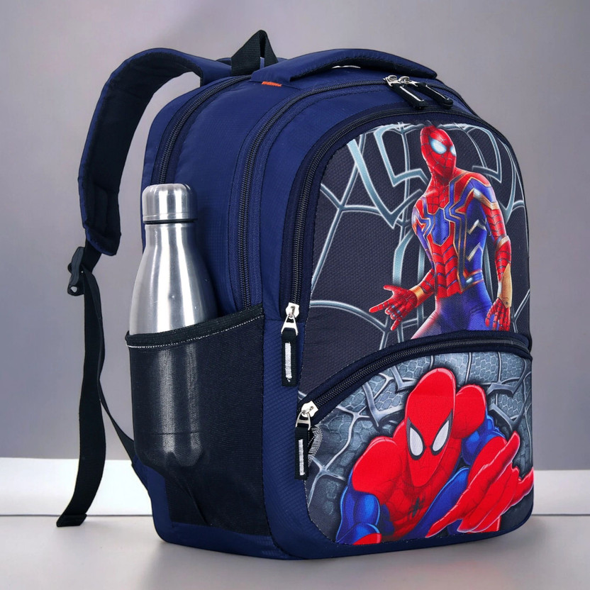 ZERUS Spiderman Print Kids Backpack School Bag for Nursery to 3rd Class Boys Girls 21 L Backpack(Blue)
