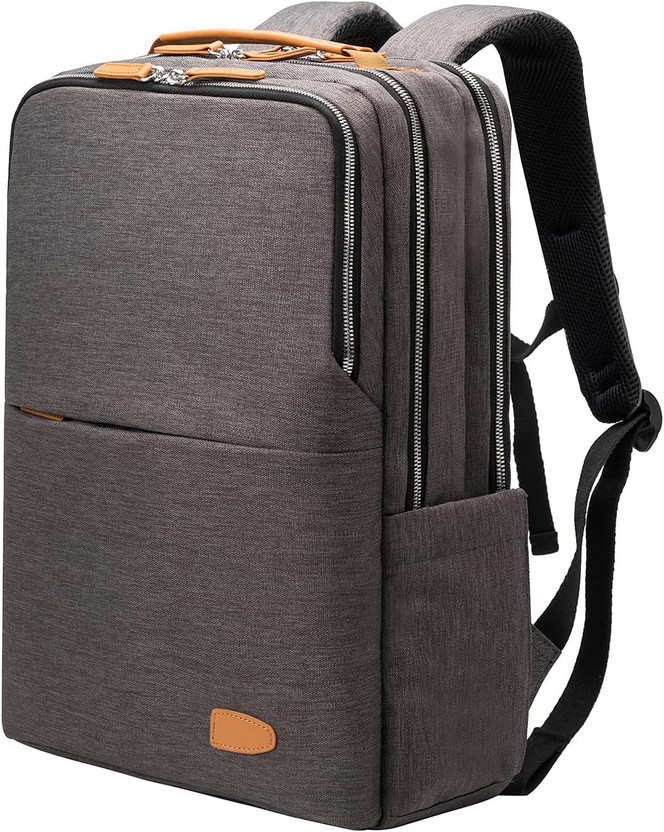 CONTACTS 15.6" Travel, Business, Laptop Backpack, Daypack USB 19 L Laptop Backpack(Grey)