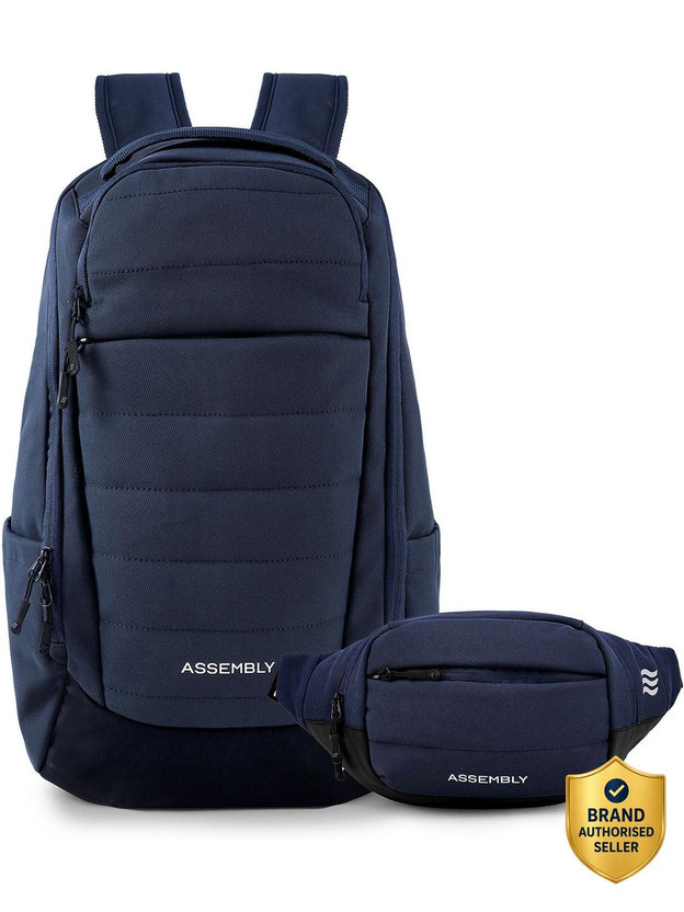 Assembly Lightweight Waterproof Laptop Bag (upto 15.6 inch) & Cross Body Waist Bag-Cobalt 29.5 L Laptop Backpack(Blue)