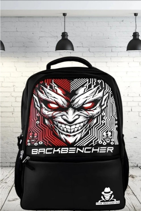 Organo Craft Backbencher Stylish Printed Bag for Boys School & College Bag with Padded Straps 45 L Laptop Backpack(Black)