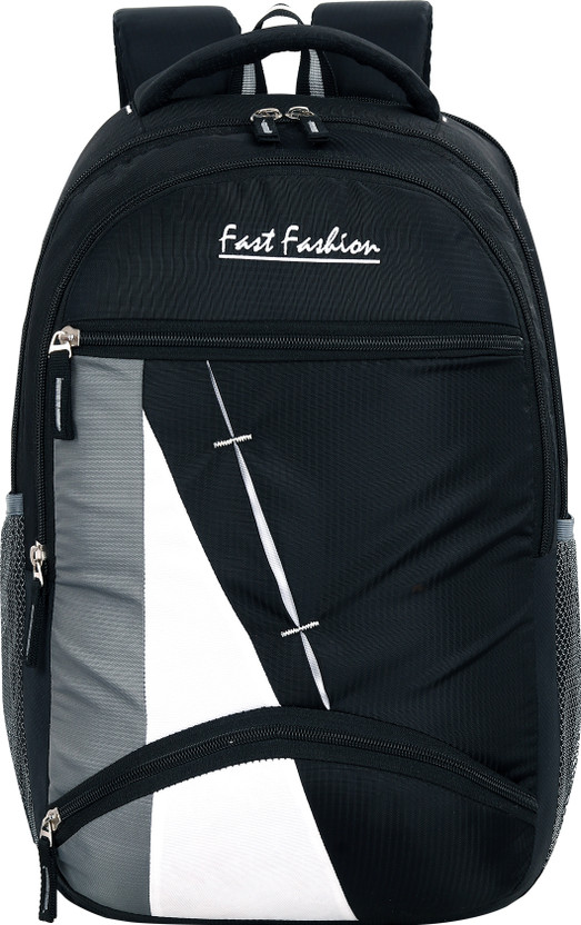 Fast Fashion 30L Medium Bagpack school college laptop travel bag 30 L Laptop Backpack(Black)