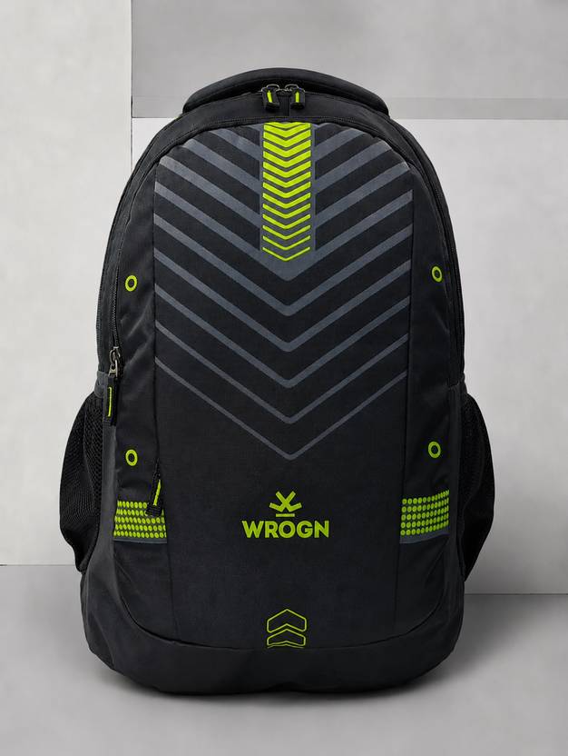 WROGN Large 45 L Laptop Backpack Large 45 L Laptop Backpack Unisex Zipster with USB Port, Rain Cover (Black) Black