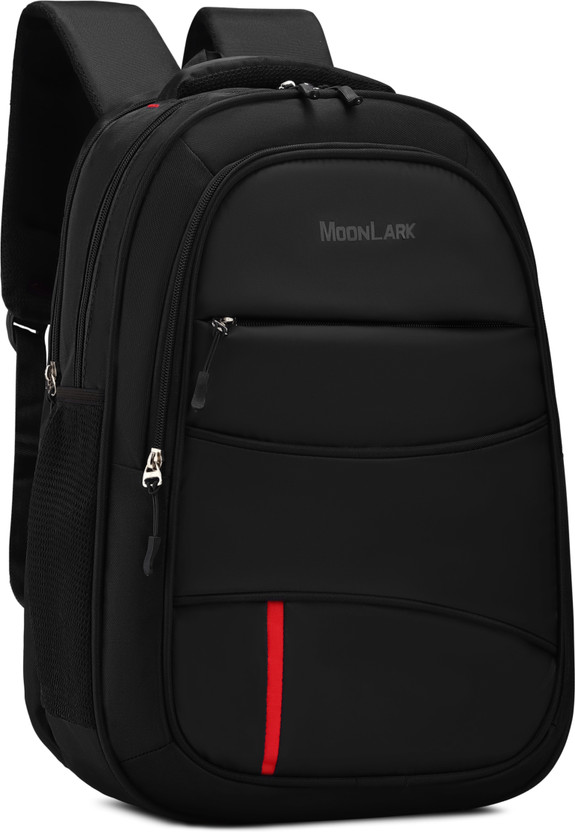 MOONLARK Modern Classic Collage Bag with Rain Cover & Smart Storage Design 35 L Laptop Backpack(Black)