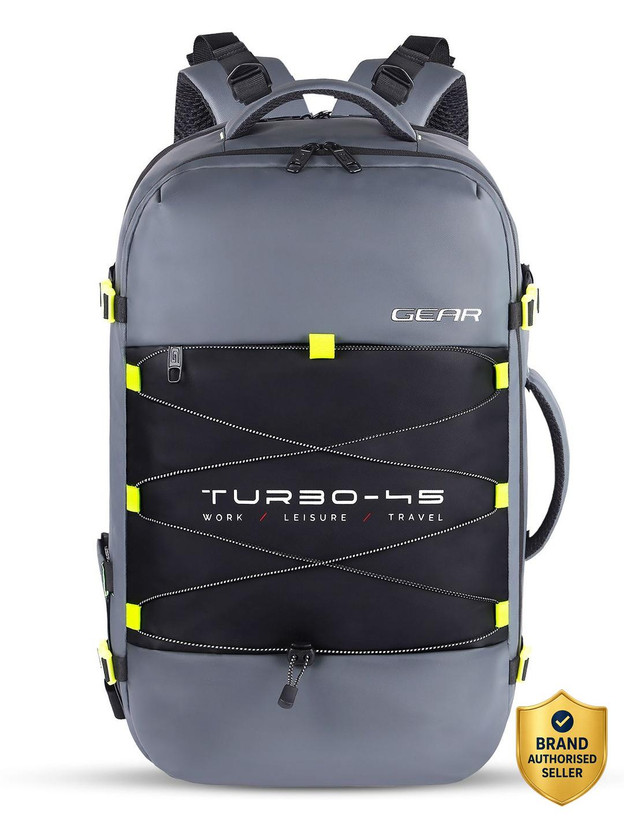 Gear Turbo 45 Expandanle Travel 45 L Laptop Backpack(Grey, Black)