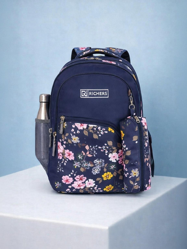Richer Large 36 L Laptop Erin Laptop Backpack for Women, 4 compartments 36 L Laptop Backpack(Blue)