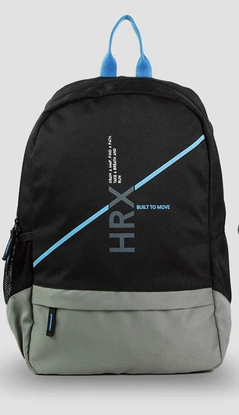 HRX by Hrithik Roshan Unisex Casual Travel / college / office 23 L Backpack(Black, Grey)