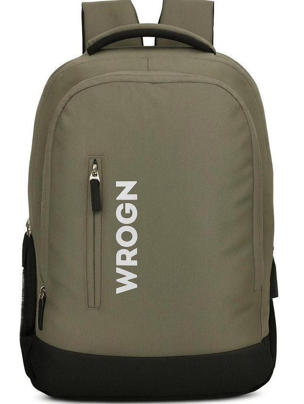 WROGN With USB Charging Port 15.6 Inch With Two Compartment 35 L Laptop Backpack(Green, Black)