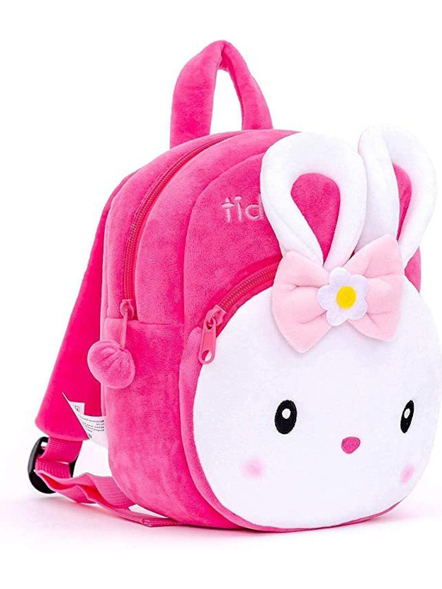 Safar Enterprises Kongi Rabbite School Bag Soft Plush Backpacks Baby 1 to 3 Age Boy,Girls Nursery 12 L Backpack(Pink)