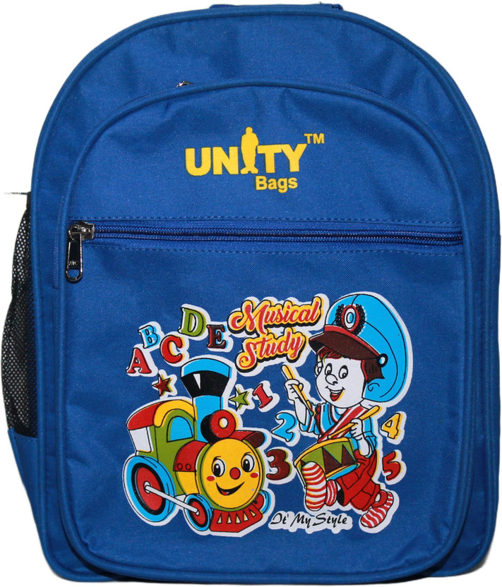 Unity Bags Kids' School Backpack for Nursery & Pre-Primary Waterproof Polyester Nursery Bag 22 L Backpack(Blue)