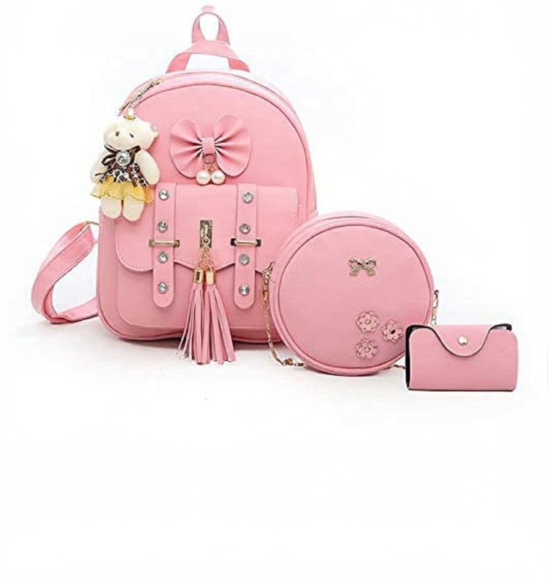 Clex Girls 5 L Trolley Backpack(Pink)