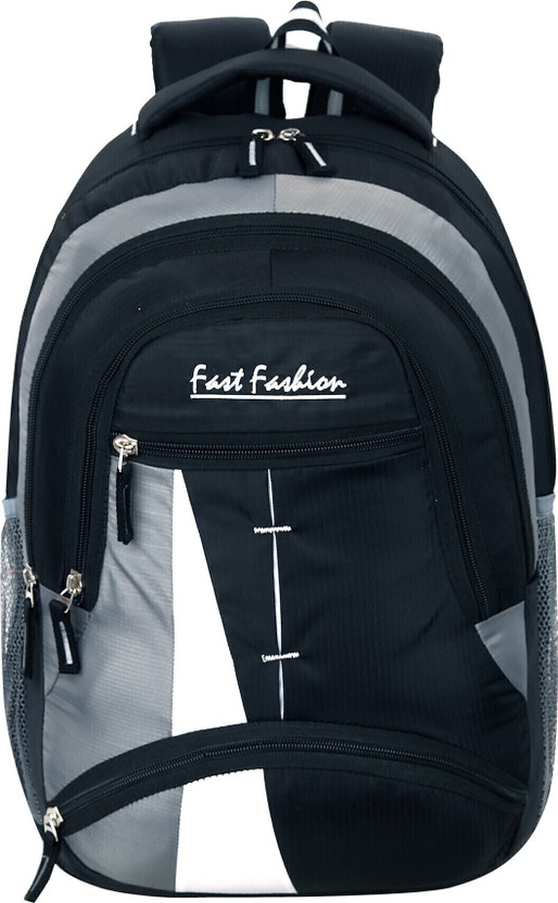 Fast Fashion Laptop Backpack Bagpack school college, travel, office bag 28 L Laptop Backpack(Black, White)