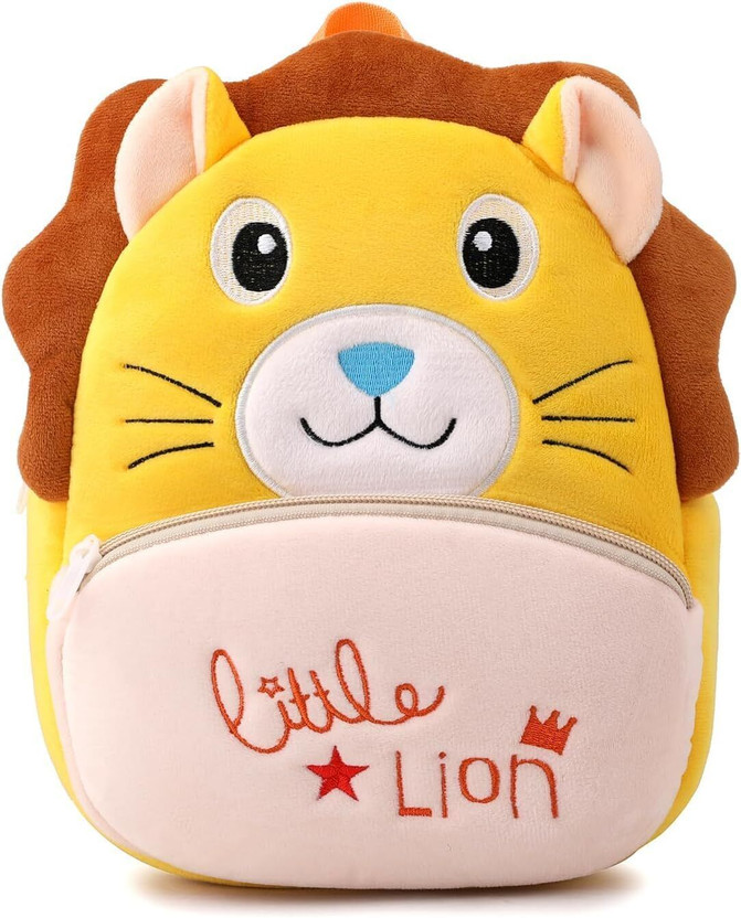 HappyChild Toddler Bag Plush Animal Cartoon Mini Bag for Baby Girl Boy 2-6 Years 10 L Backpack(Multicolor)