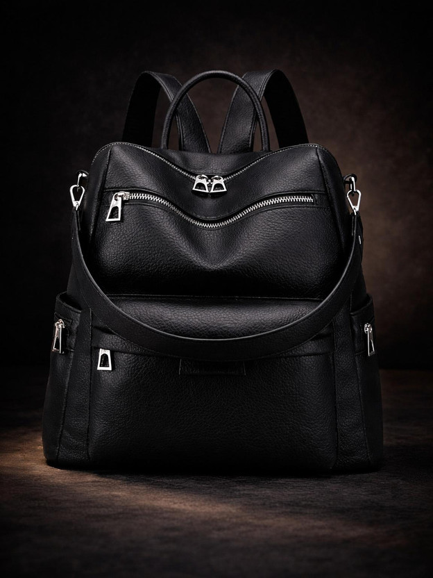 speginic speginic Laptop Purse for Women Convertible Travel Vintage PU Leather 25 L Backpack(Black) - Flipkart Deal