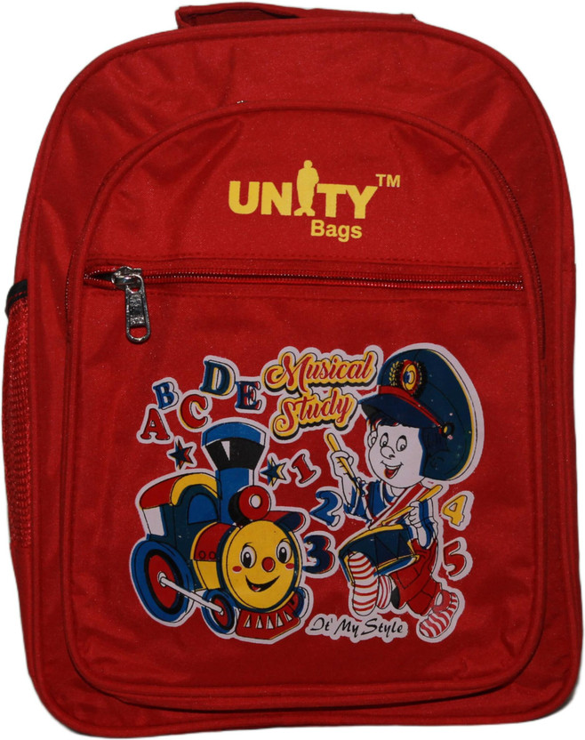 Unity Bags Kids' School Backpack for Nursery & Pre-Primary Waterproof Polyester Nursery Bag 22 L Backpack(Red)