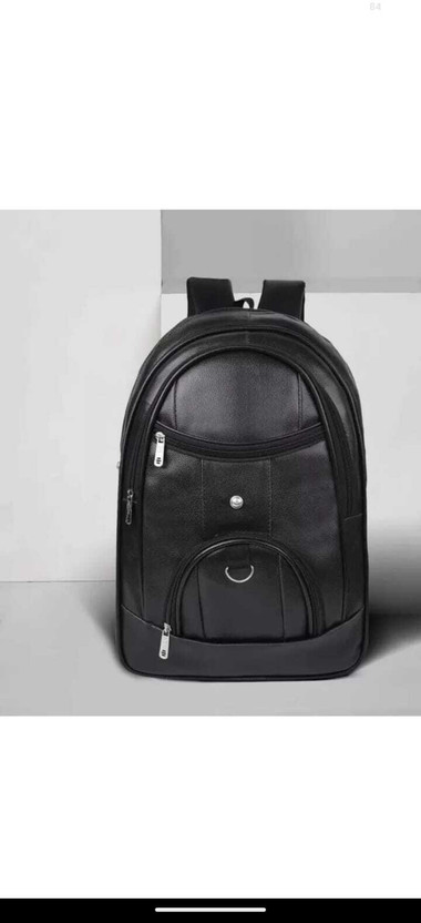 LIFE INDIA Classic Custom Men Leather Backpack Bag Fashion Luxury Waterproof College School 35 L Trolley Laptop Backpack(Black)