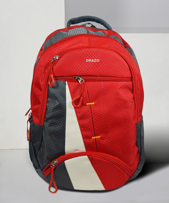 DRAZO DRZO NAZE RED 30 L Backpack(Red, White, Grey)