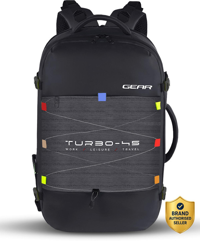 Gear Turbo Travel 45 L Laptop Backpack(Black)
