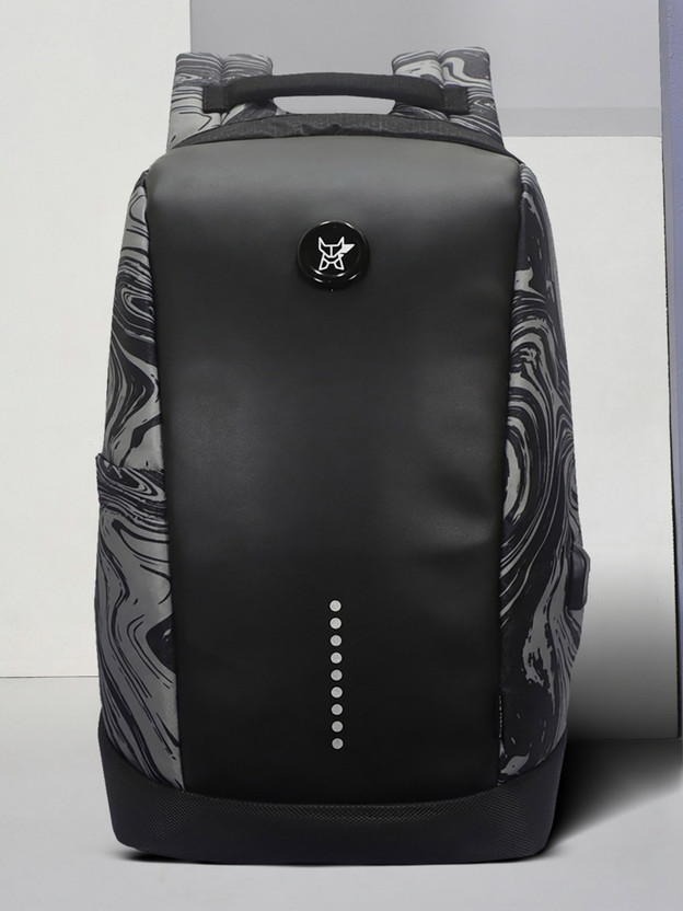 Arctic Fox Slope Anti-Theft Marble 23 L Laptop Backpack(Black)