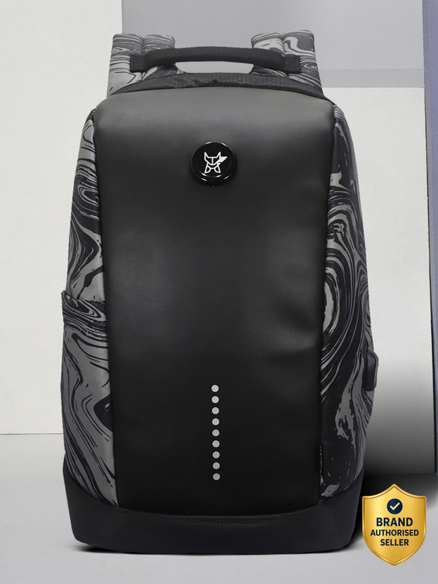 Arctic Fox Slope Anti-Theft Marble 23 L Laptop Backpack(Black)