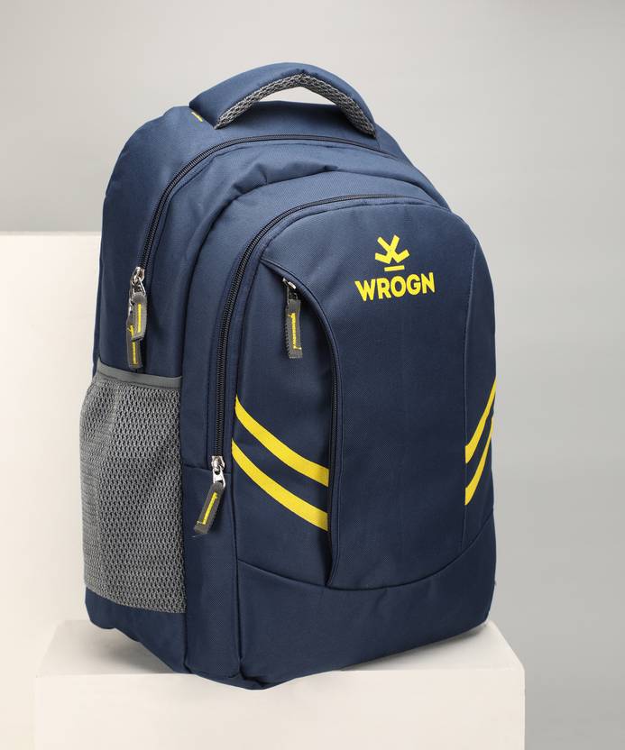 WROGN Large 35 L Laptop Backpack Axe Bone backpack spacy unisex bags fits upto 18 Inches/college bag/school bag  (Blue, Yellow)