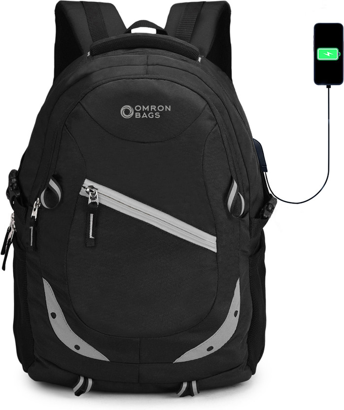 OMRON BAGS Smart Backpack With Ready to Charge for Office, College & Travel 30 L Laptop Backpack(Black)