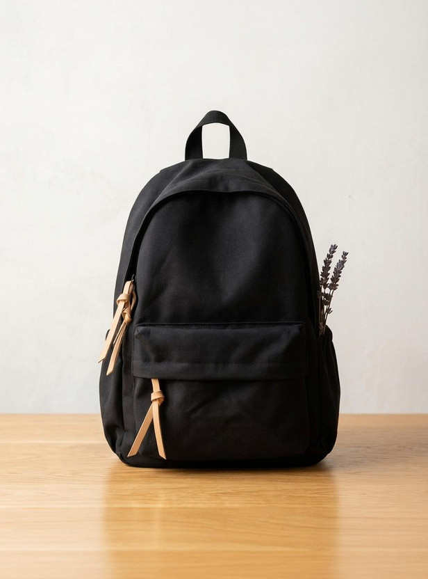 SAVIE SAVIE Minimalist 25L Aesthetic College Backpack with Tan Accents 20 L Backpack(Black) - Flipkart Deal