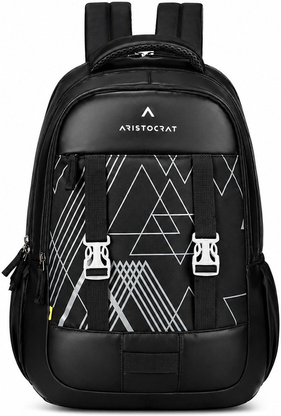 ARISTOCRAT Aura Casual Backpack with 3 Specious Compartments and Quick-Access Front Pocket 30 L Backpack(Black)