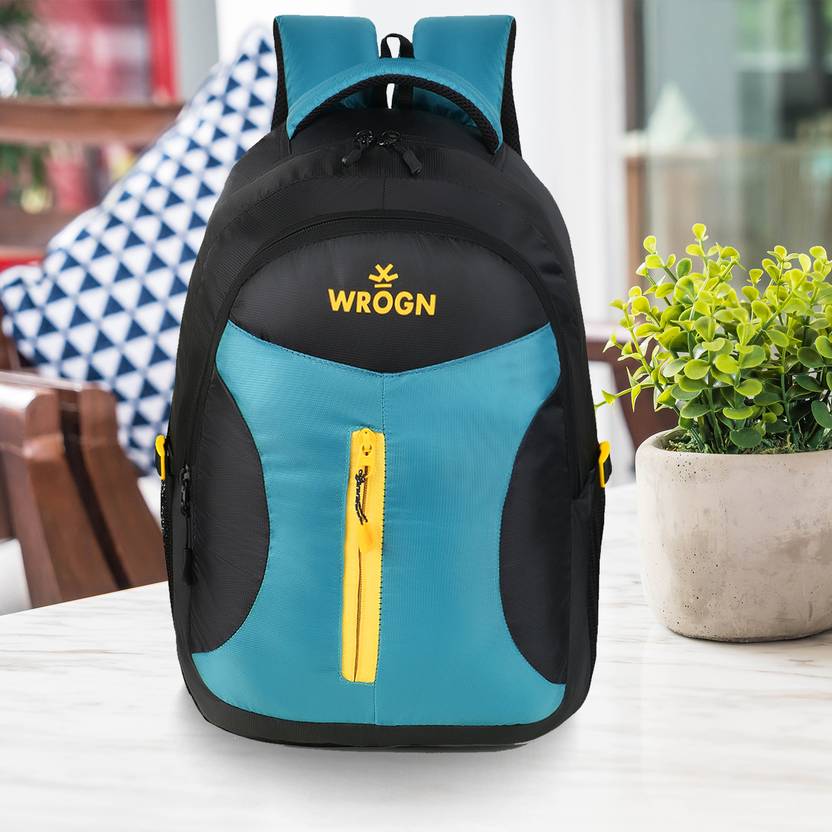 WROGN Medium 30 L Laptop Backpack Backpack For College School Travel Office Backpack For Men & Women  (Black, Blue)