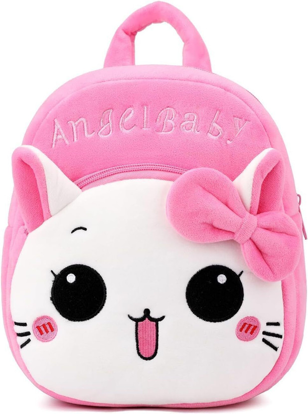 HappyChild Toddler Bag Plush Animal Cartoon Mini Bag for Baby Girl Boy 2-6 Years 10 L Backpack(Pink)