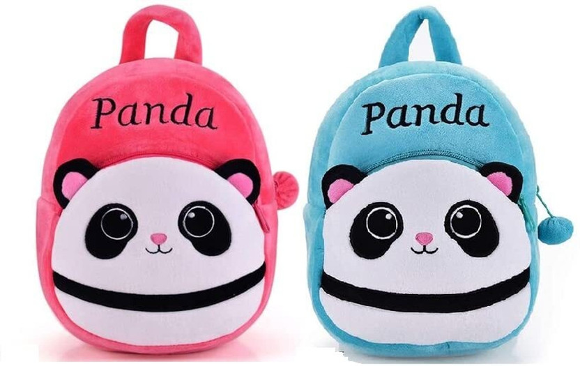 Ryzan cartoon panda blue pink 305 5 L Backpack(Pink, Blue)