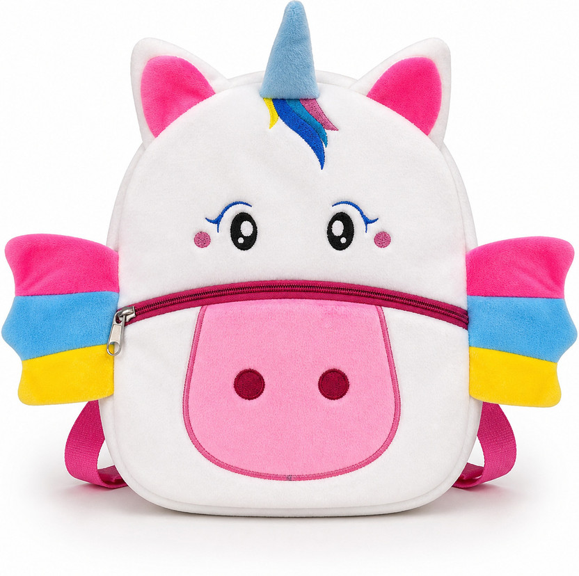 luxiva Cute Unicorn Plush Kids Backpack 12 L Backpack(Multicolor)