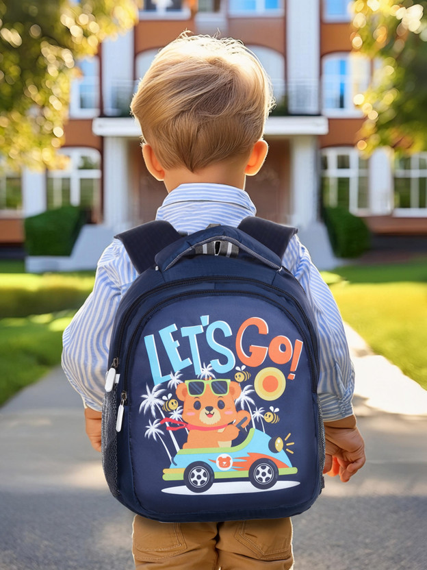 Leather Land Teddy school bag bag for Class nursery,UKG,LKG,1st standard 21 L Backpack(Blue)