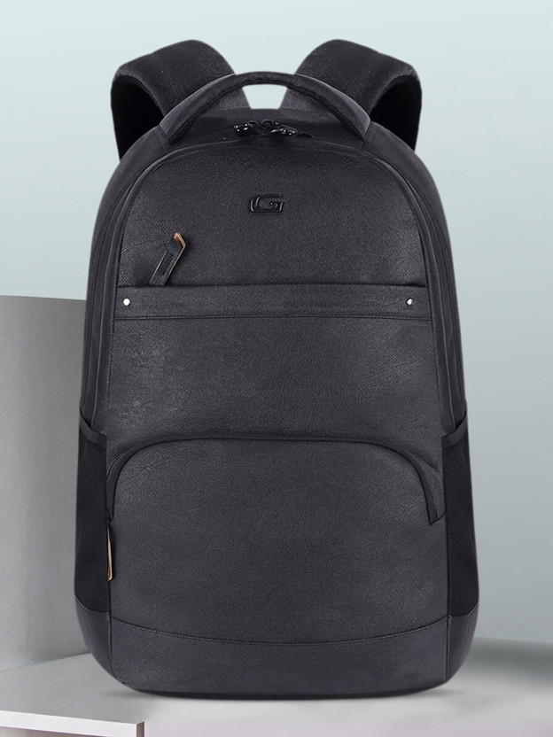 Gear Vintage 2 Leather without Anti Theft 33 L Laptop Backpack(Black)