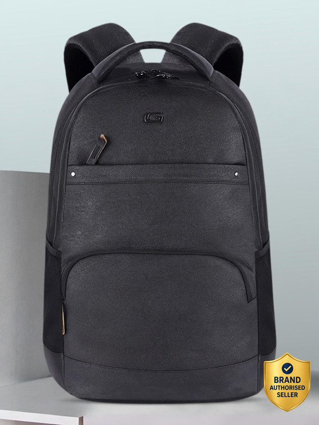 Gear Vintage 2 Leather without Anti Theft 33 L Laptop Backpack(Black)