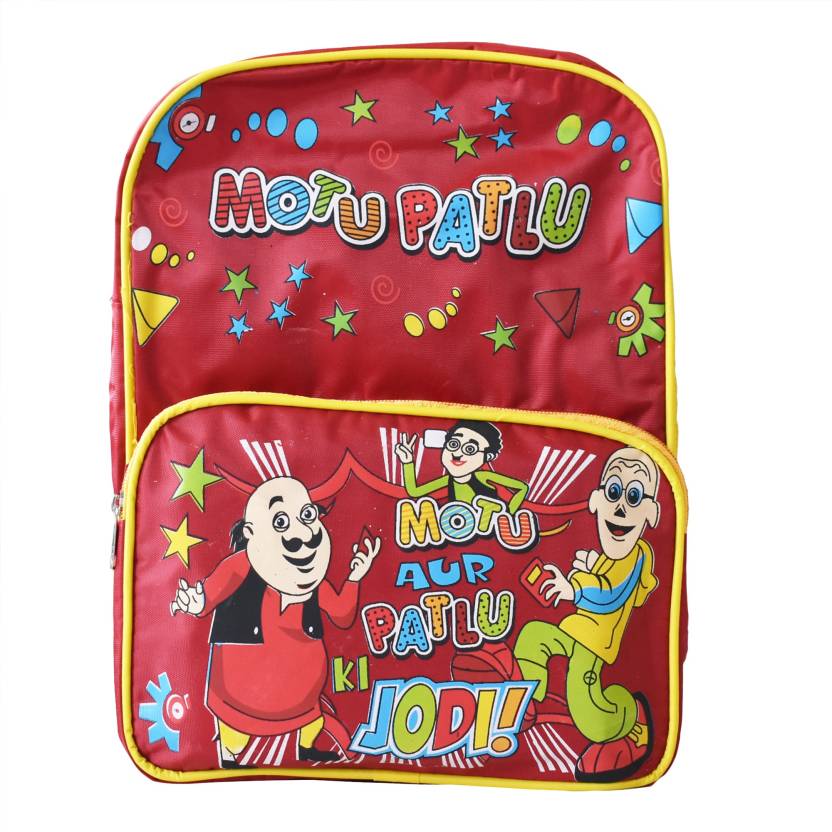 GIGGLEBYTES School Bag Motu Patlu Cartoon Print bags Travel Backpack Up to  3rd TO 5 Class 20 L Backpack RED - Price in India 