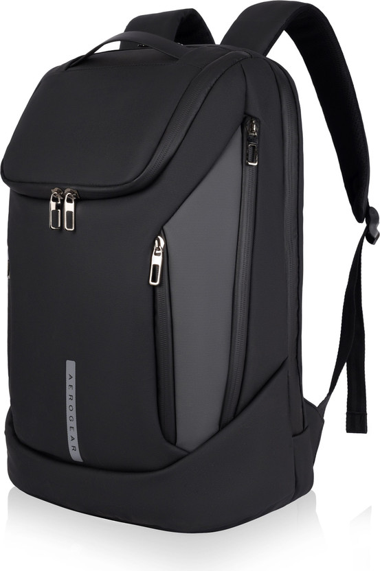 aerogear Premium Business Anti-Theft Riding Bag 30 L Laptop Backpack(Black, Grey)