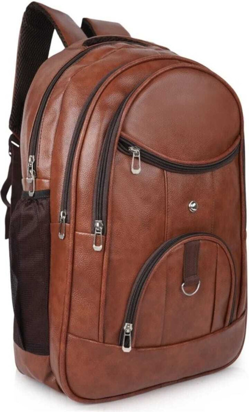LIFE INDIA Vegan Leather LINKED 35 L Laptop Backpack(Tan)