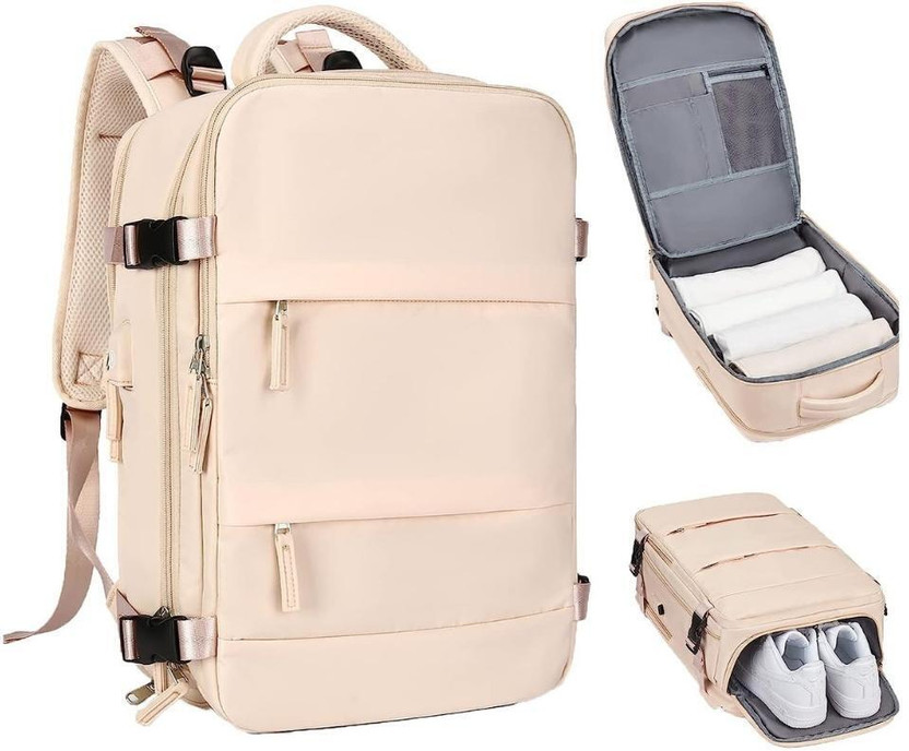 Tressential Tressential Travel Backpack For Men & Women | Luggage Backpack with Laptop Storage 40 L Backpack(Beige) - Flipkart Deal