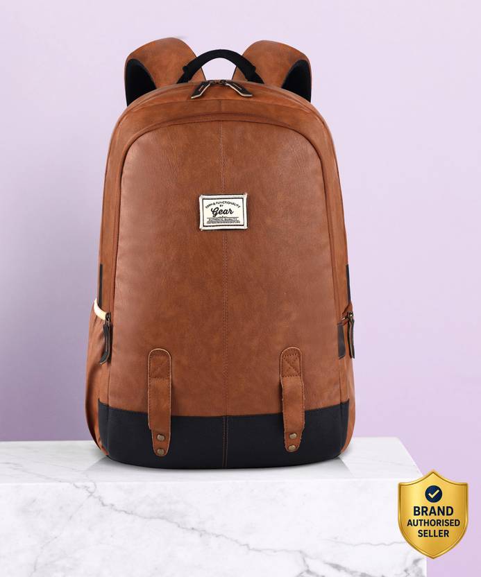 Gear Classic Anti Theft Faux Leather 20 L Laptop Backpack