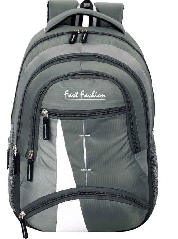 Fast Fashion Laptop Backpack Bagpack school college, travel, office bag 28 L Laptop Backpack(Grey, White)