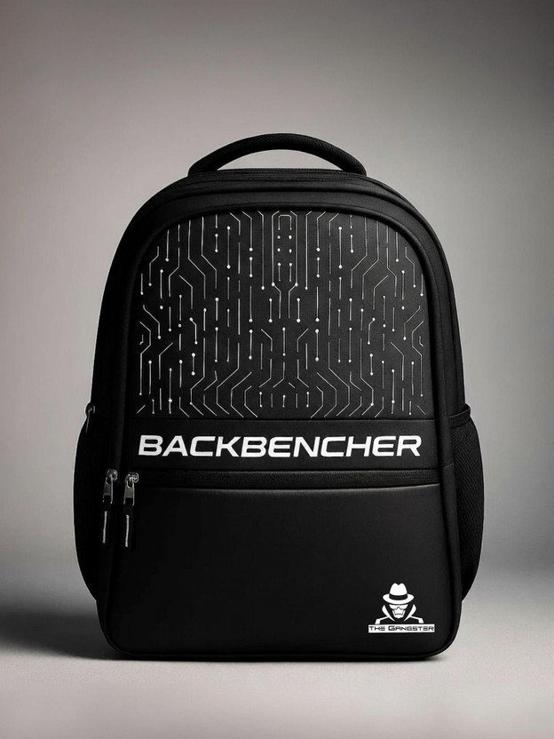 THE GANGSTERR Backbencher Anti-Theft Backpack (2 Hidden Pockets) 28 L Laptop Backpack 28 L Laptop Backpack(Black)